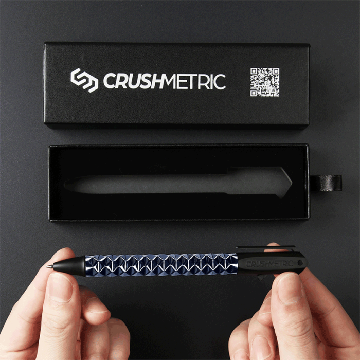 This is a product image of the CRUSHMETRIC Galactic Black SwitchPen.