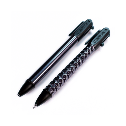 This is a product image of the CRUSHMETRIC Galactic Black SwitchPen.