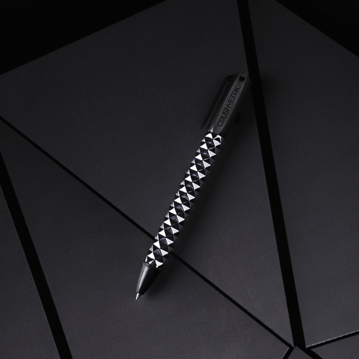 This is a product image of the CRUSHMETRIC Galactic Black SwitchPen.